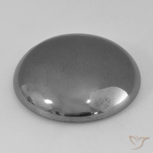 Ematite Grigio medio naturale da 33.02 ct, Rotondo, Opaco