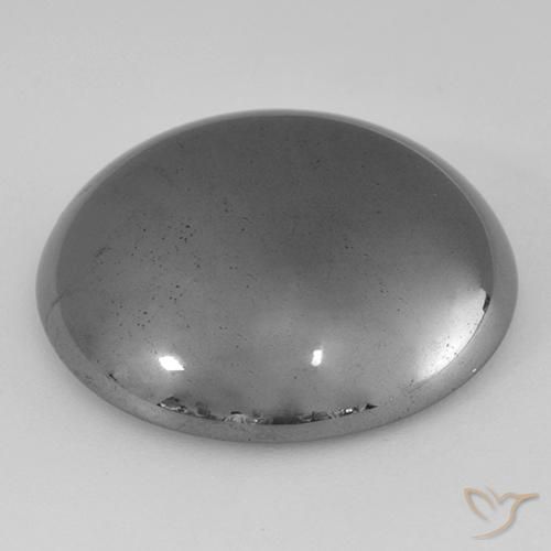 Ematite Grigio medio naturale da 40.97 ct, Rotondo, Opaco