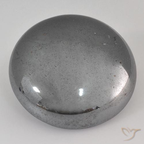 39.05ct Naturale Grigio argento Ematite, Rotondo, Opaco