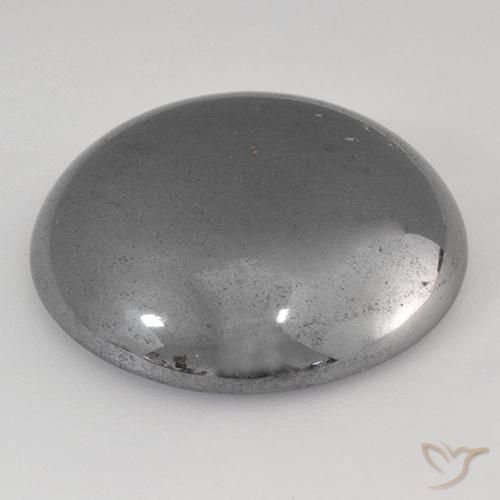 Ematite Grigio argento naturale da 39.05 ct, Rotondo, Opaco