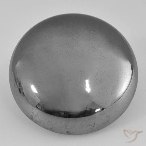 Ematite Grigio medio naturale da 38.87 ct, Rotondo, Opaco