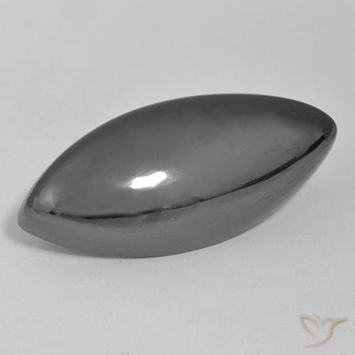 45.38ct Naturale Grigio argento Ematite, Taglio marquise, Opaco