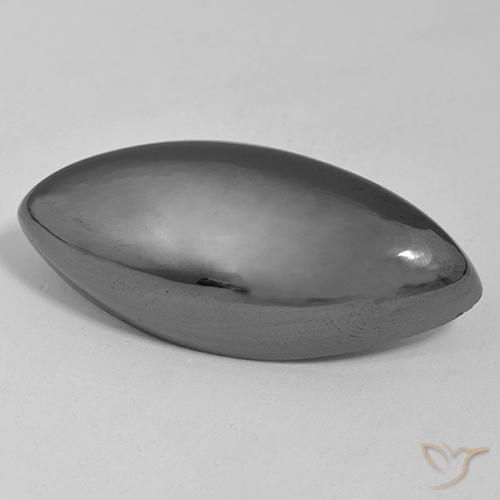 Ematite Grigio argento naturale da 45.38 ct, Taglio marquise, Opaco
