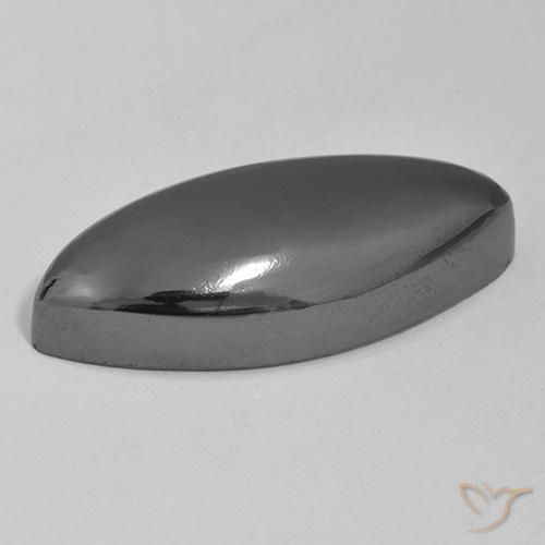 Ematite Grigio argento naturale da 45.38 ct, Taglio marquise, Opaco