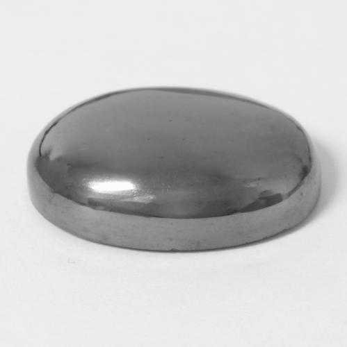 Ematite naturale grigio da 27,53 ct, taglio ovale, opaco