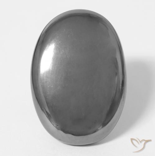 30.46ct Naturale Grigio medio Ematite, Ovale, Opaco