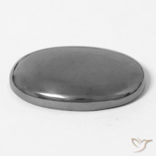 Ematite Grigio medio naturale da 30.46 ct, Ovale, Opaco