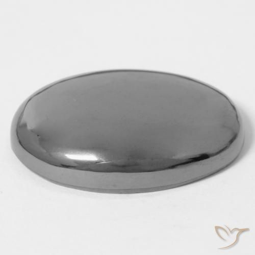 Ematite Grigio argento naturale da 38.27 ct, Ovale, Opaco