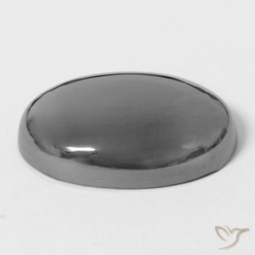 Ematite Grigio argento naturale da 28.61 ct, Ovale, Opaco