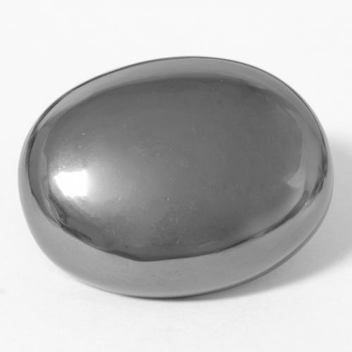 Ematite naturale grigio da 35,89 ct, taglio ovale, opaco
