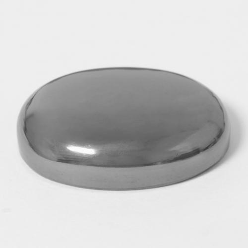 Ematite naturale grigio da 35,89 ct, taglio ovale, opaco