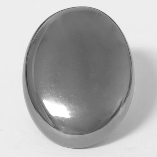 Ematite naturale grigio da 30,00 ct, taglio ovale, opaco