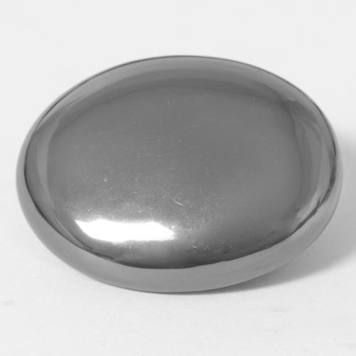 Ematite naturale grigio da 30,00 ct, taglio ovale, opaco