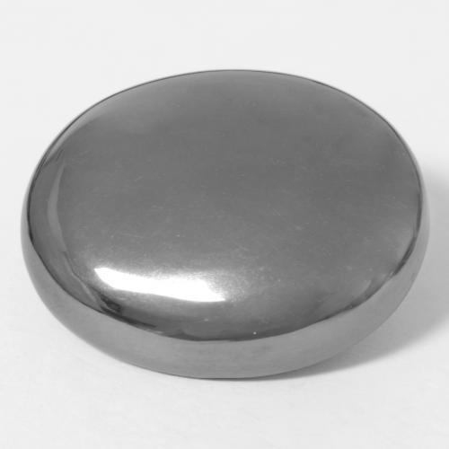 Ematite naturale grigio da 39,16 ct, taglio ovale, opaco