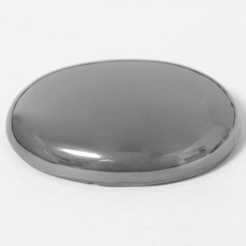 Ematite naturale grigio da 39,16 ct, taglio ovale, opaco
