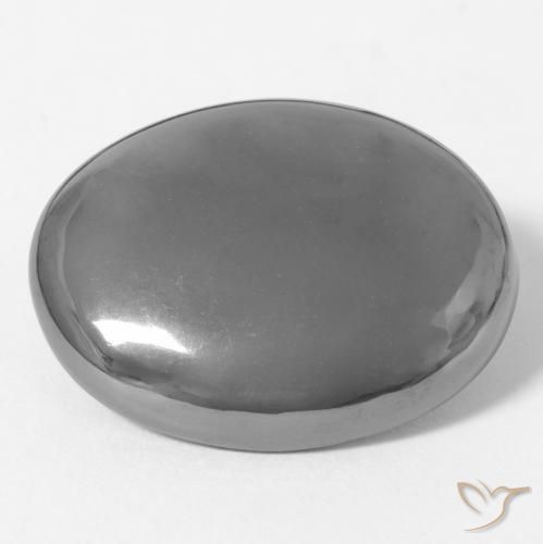 Ematite Grigio medio naturale da 35.42 ct, Ovale, Opaco
