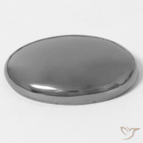 Ematite Grigio medio naturale da 35.42 ct, Ovale, Opaco
