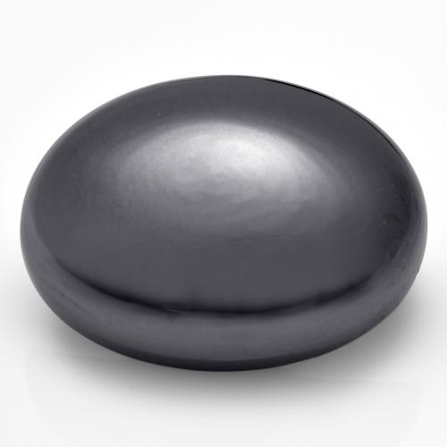Ematite naturale grigio da 38,89 ct, taglio ovale, opaco