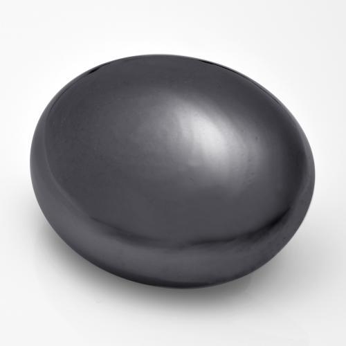 Ematite naturale grigio da 38,89 ct, taglio ovale, opaco