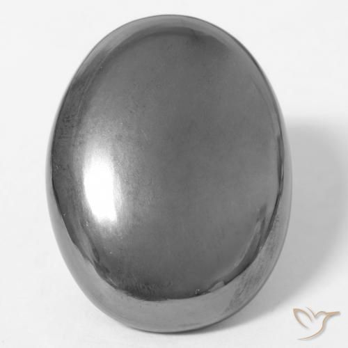 41.66ct Naturale Grigio argento Ematite, Ovale, Opaco