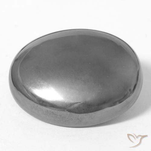 Ematite Grigio argento naturale da 41.66 ct, Ovale, Opaco