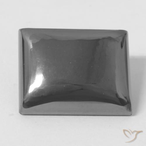 30.31ct Naturale Grigio argento Ematite, Taglio a baguette, Opaco