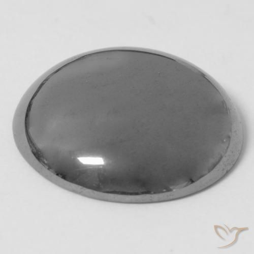 Ematite Grigio argento naturale da 38.34 ct, Rotondo, Opaco