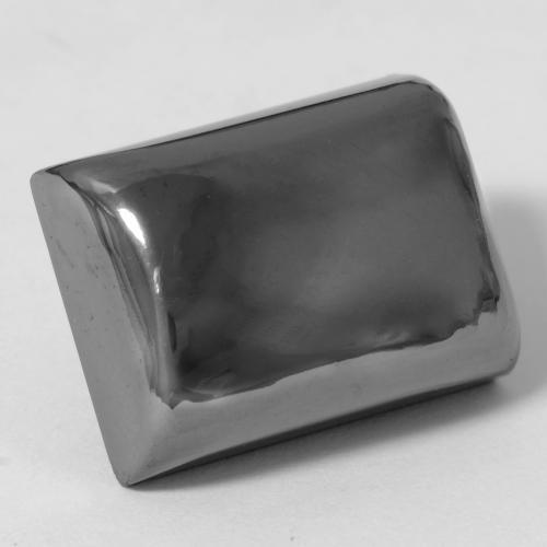 Ematite naturale grigio da 34,70 ct, baguette, opaco