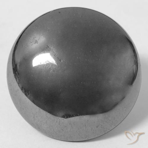 32.21ct Naturale Grigio medio Ematite, Rotondo, Opaco