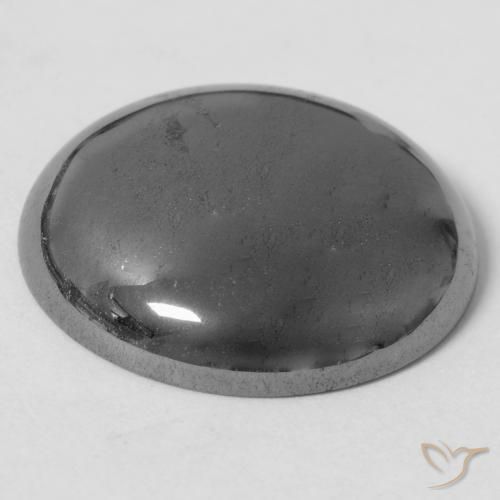 Ematite Grigio medio naturale da 32.21 ct, Rotondo, Opaco