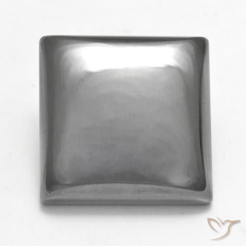 25.22ct Naturale Grigio argento Ematite, Quadrato, Opaco