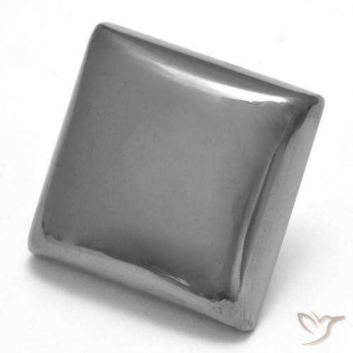 Ematite Grigio argento naturale da 25.22 ct, Quadrato, Opaco
