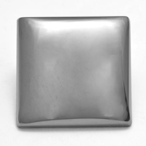 Ematite naturale grigio da 26,45 ct, quadrato, opaco