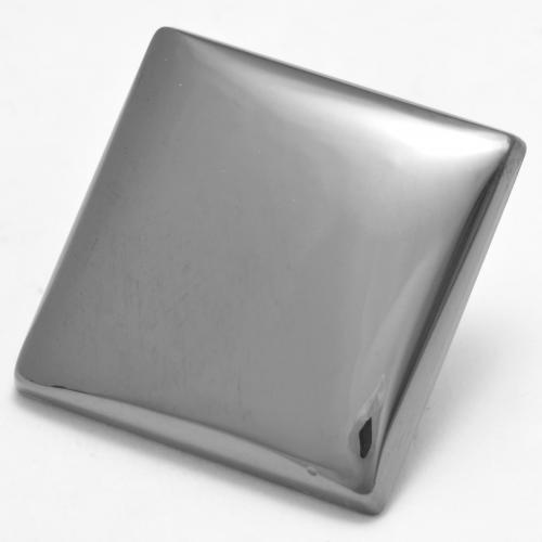 Ematite naturale grigio da 26,45 ct, quadrato, opaco