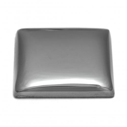 Ematite naturale grigio da 26,45 ct, quadrato, opaco
