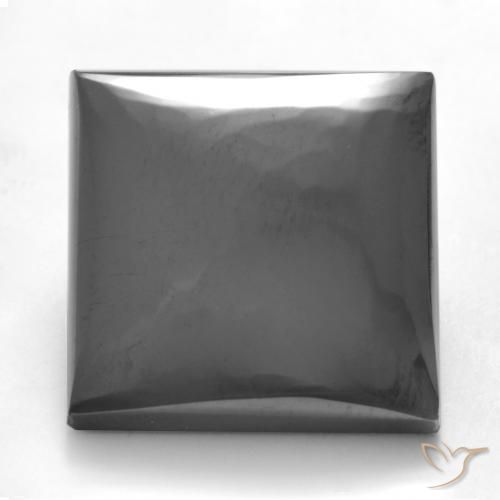 32.75ct Naturale Grigio medio Ematite, Quadrato, Opaco