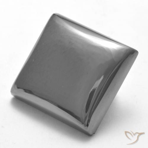 23.78ct Naturale Grigio medio Ematite, Quadrato, Opaco