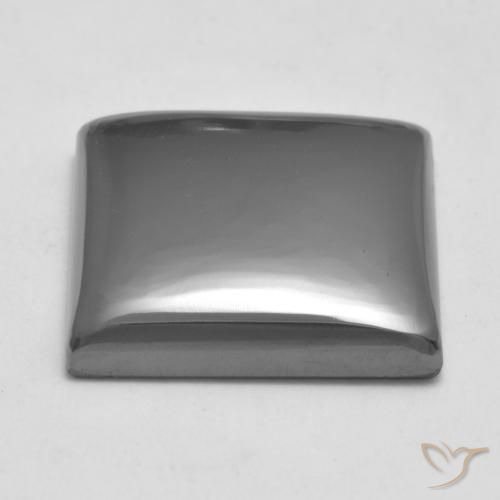 Ematite Grigio argento naturale da 19.91 ct, Quadrato, Opaco
