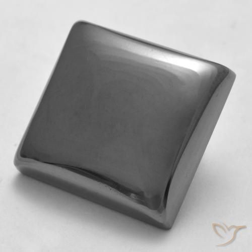 Ematite Grigio medio naturale da 22.05 ct, Quadrato, Opaco