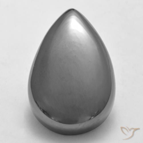35.96ct Naturale Grigio medio Ematite, Forma a pera, Opaco