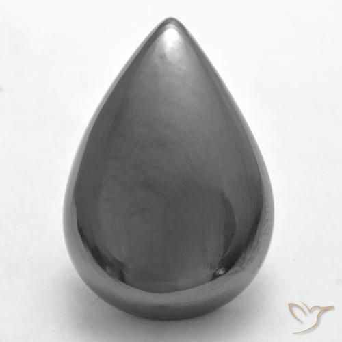 33.79ct Naturale Grigio medio Ematite, Forma a pera, Opaco