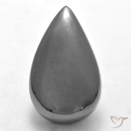 29.52ct Naturale Grigio medio Ematite, Forma a pera, Opaco