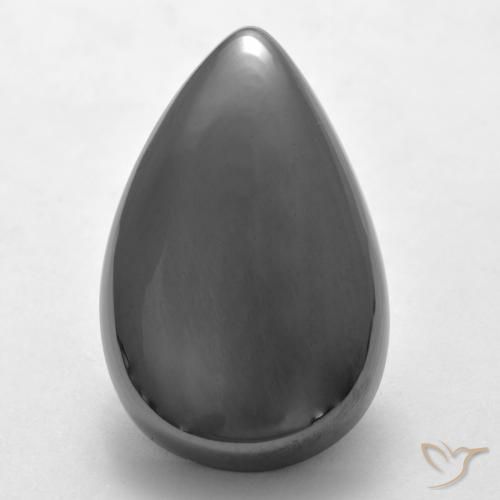 Ematite Grigio medio naturale da 28.17 ct, Forma a pera, Opaco