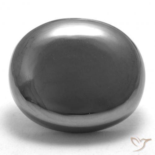 33.01ct Naturale Grigio Ematite, Ovale, Opaco
