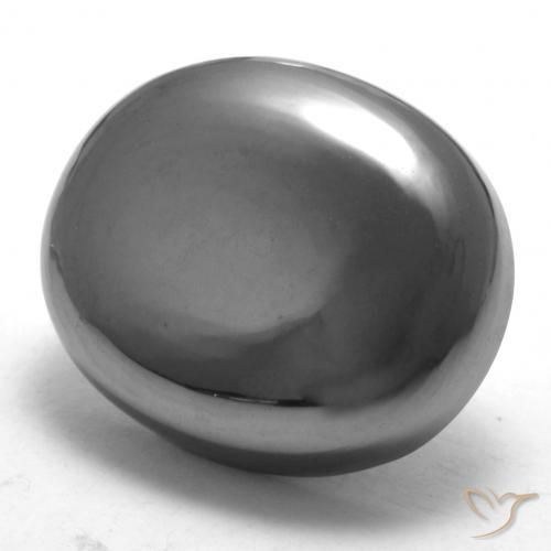 Ematite Grigio naturale da 33.01 ct, Ovale, Opaco