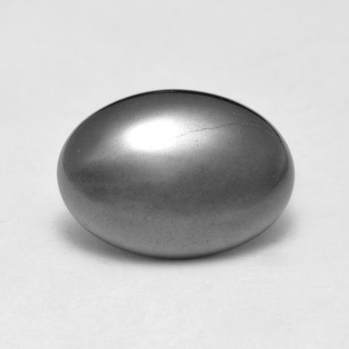 Ematite Grigio medio naturale da 7.68 ct, Taglio ovale, Opaco