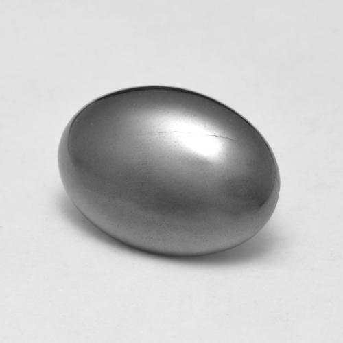 Ematite Grigio medio naturale da 7.68 ct, Taglio ovale, Opaco