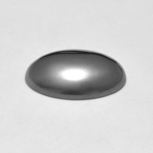 Ematite Grigio medio naturale da 7.68 ct, Taglio ovale, Opaco