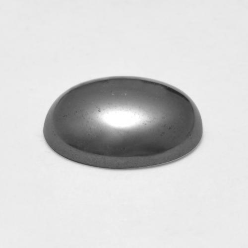 Ematite Grigio argento naturale da 3.87 ct, Taglio ovale, Opaco