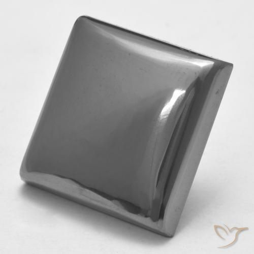 Ematite Grigio argento naturale da 19.45 ct, Quadrato, Opaco